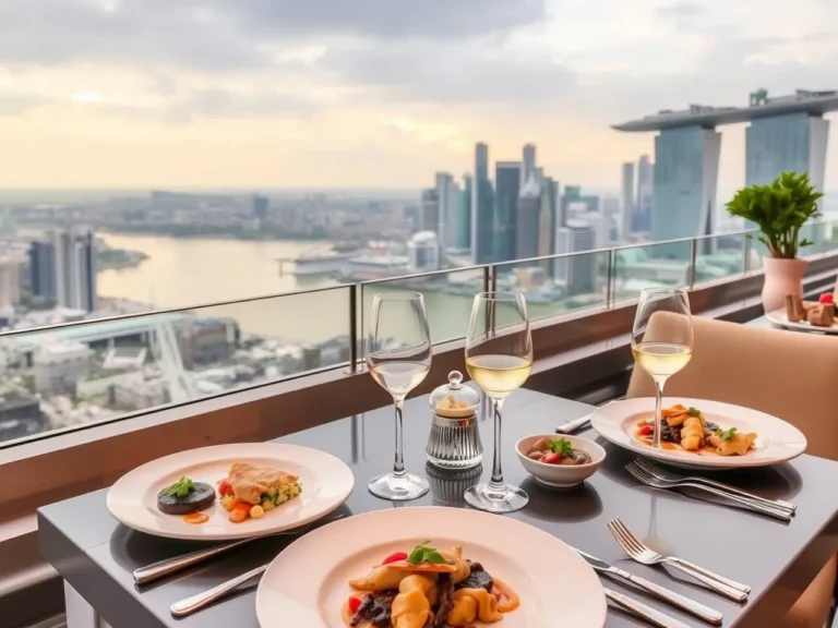 Dining At Marina Bay With Skyline