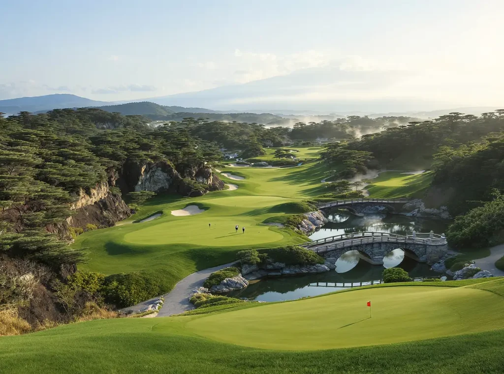South Korea Nine Bridges Golf Club Jeju Island